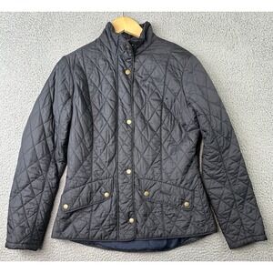 Barbour Womens Flyweight Cavalry Quilted Jacket Navy Blue US Size 8/UK Size 12
